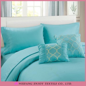 Juego de sábanas de Color sólido hoja conjunto cama con colchón